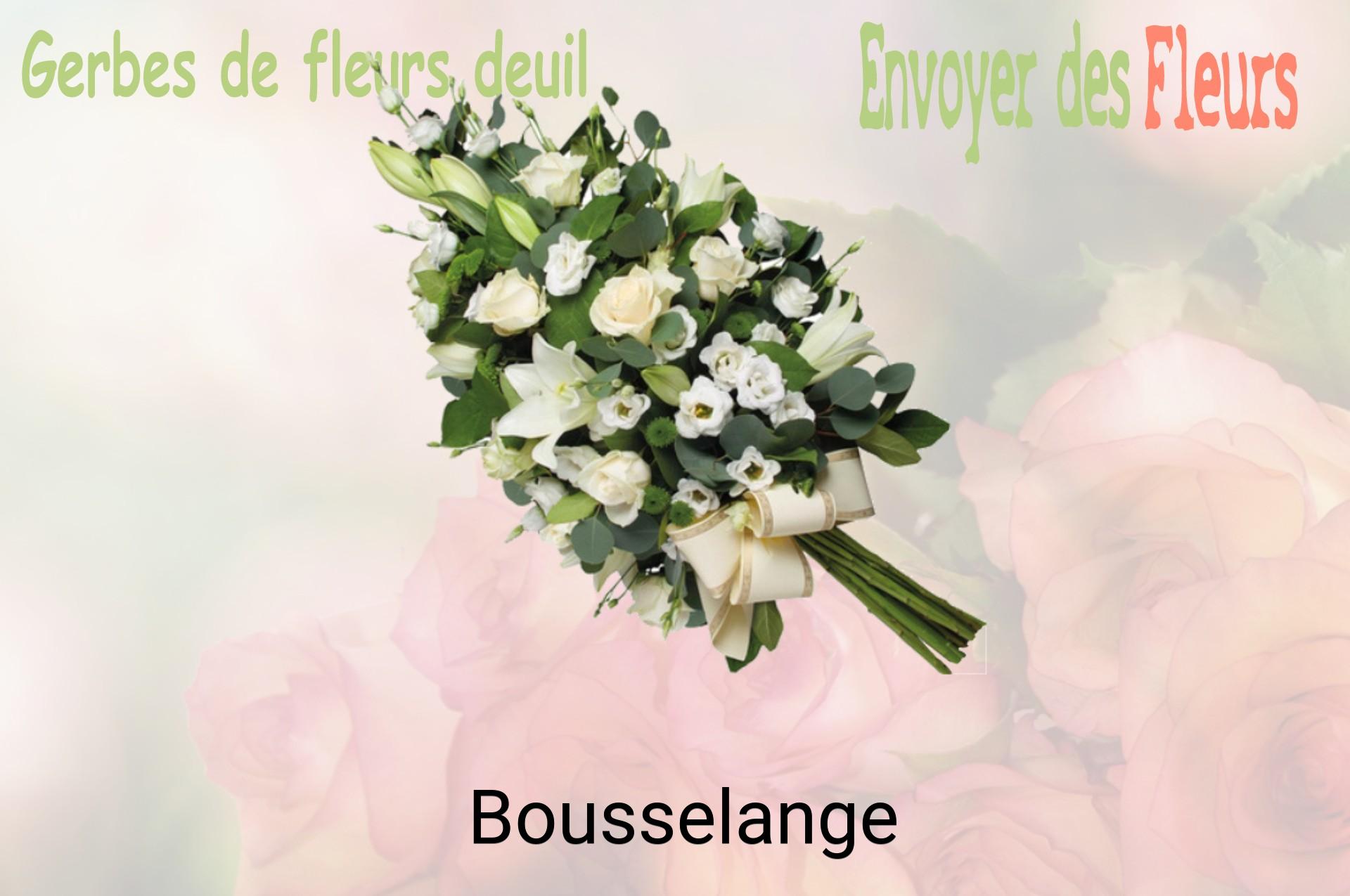 Gerbe de fleurs de deuil livrée à Bousselange